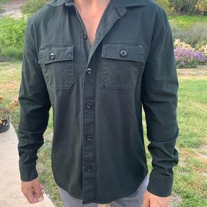 Lost enterprises black button down shirt